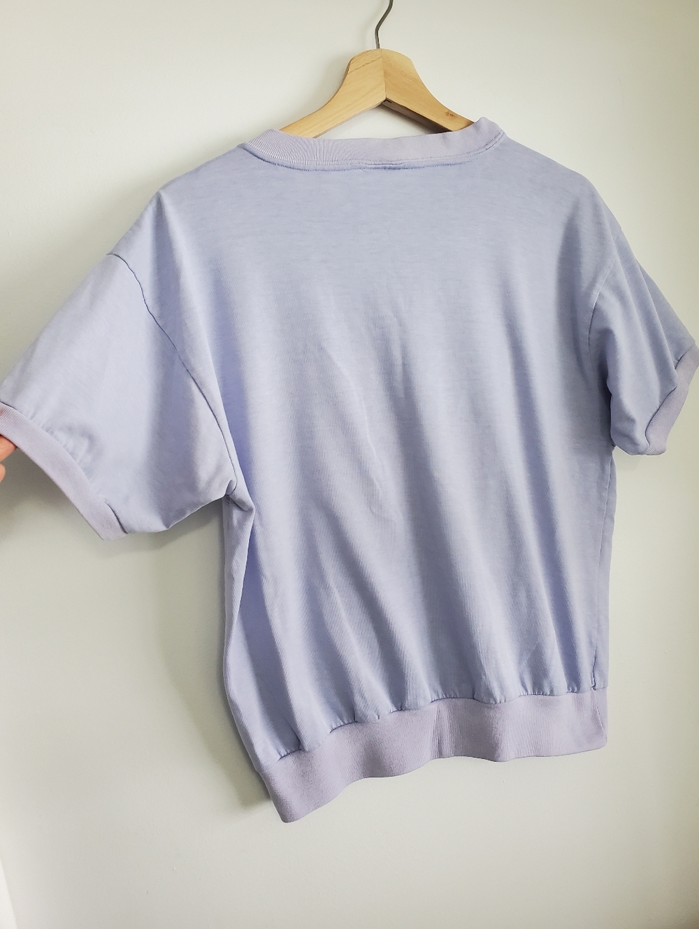 Vintage 80s Large Top lady Footlocker Bubble T-shirt Oversized Flower Embroidery - Picture 5 of 16
